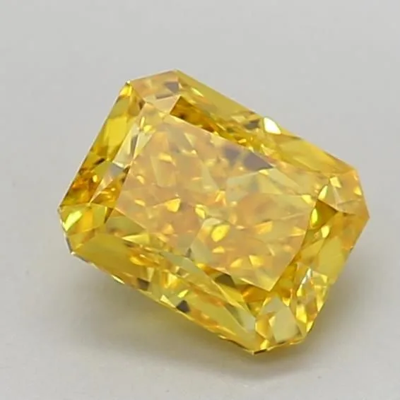 1.01ct RADIANT Fancy Vivid Yellow VVS2 Coloured Lab diamond