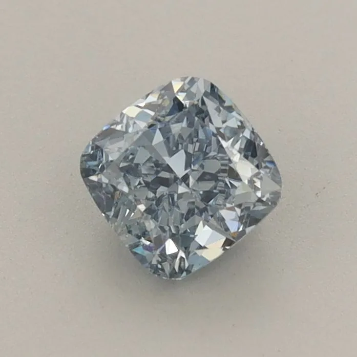 0.67ct CUSHION Fancy Vivid Blue VS1 Coloured Lab diamond