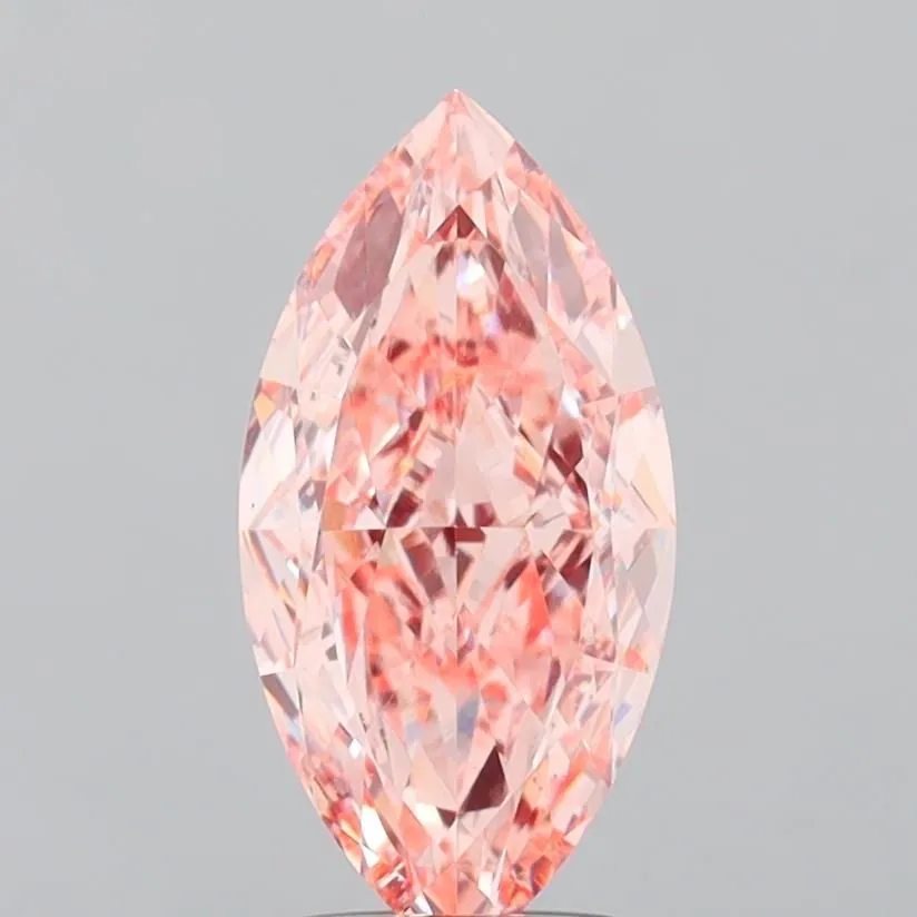 1.82ct MARQUISE Fancy Vivid Pink VS1 Coloured Lab diamond