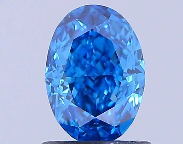 1.01ct OVAL Fancy Vivid Blue VS1 Coloured Lab diamond
