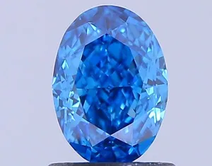 1.01ct OVAL Fancy Vivid Blue VS1 Coloured Lab diamond