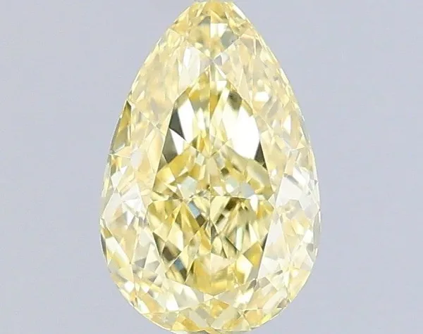 0.5ct PEAR Fancy Intense Yellow VS1 Coloured Lab diamond