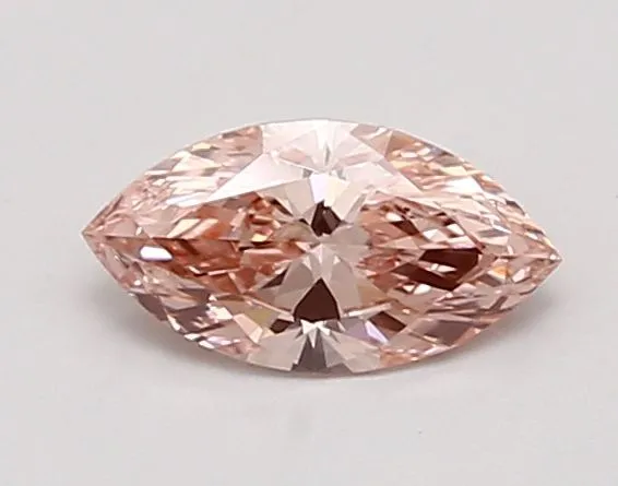 0.68ct MARQUISE Fancy Vivid Pink VVS2 Coloured Lab diamond