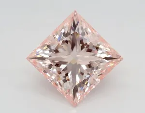1.34ct PRINCESS Fancy Intense Pink VS2 Coloured Lab diamond