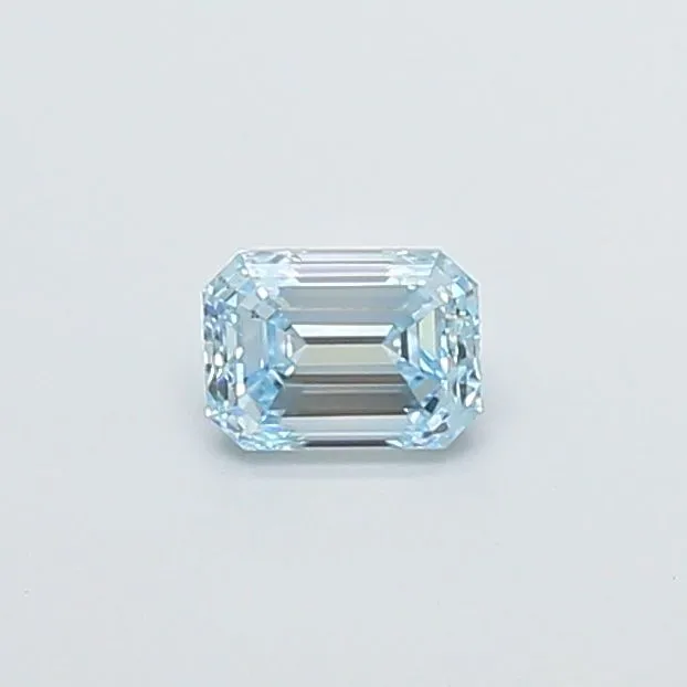 0.62ct EMERALD Fancy Intense Blue VS2 Coloured Lab diamond
