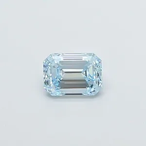 0.62ct EMERALD Fancy Intense Blue VS2 Coloured Lab diamond