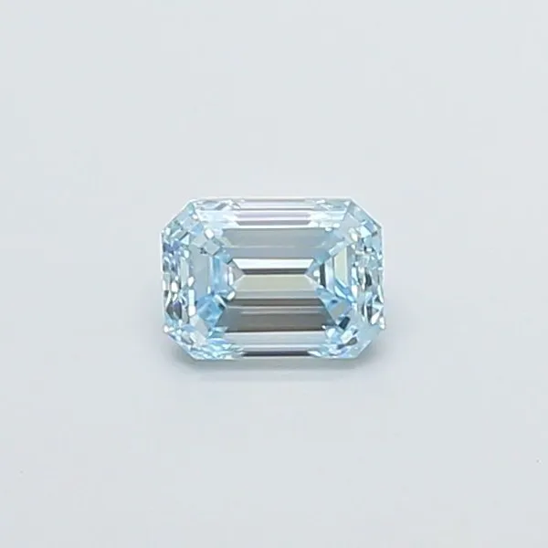 0.62ct EMERALD Fancy Intense Blue VS2 Coloured Lab diamond