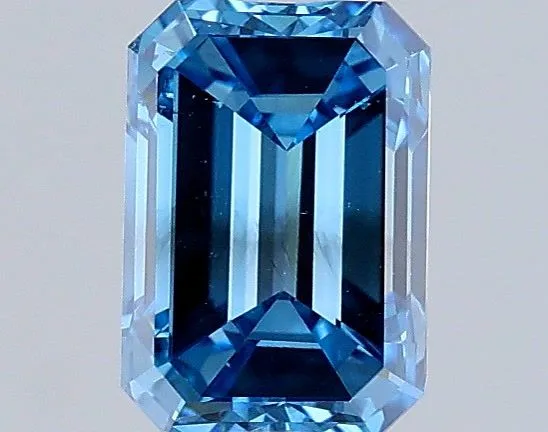 1ct EMERALD Fancy Vivid Blue VS2 Coloured Lab diamond