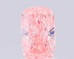 0.95ct CUSHION Fancy Vivid Pink VS1 Coloured Lab diamond