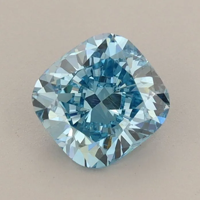 0.89ct CUSHION Fancy Vivid Blue SI1 Coloured Lab diamond