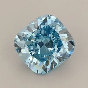 0.89ct CUSHION Fancy Vivid Blue SI1 Coloured Lab diamond