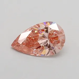 0.56ct PEAR Fancy Intense Pink VS1 Coloured Lab diamond