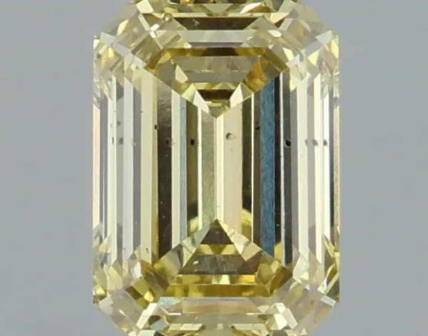 1.02ct EMERALD Fancy Intense Yellow SI1 Coloured Lab diamond