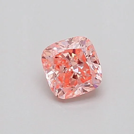 0.35ct CUSHION Fancy Intense Pink VS2 Coloured Lab diamond