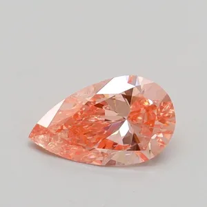 0.57ct PEAR Fancy Intense Pink SI1 Coloured Lab diamond