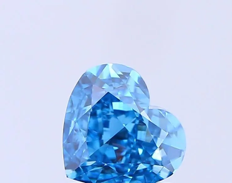 1.01ct HEART Fancy Vivid Blue VS1 Coloured Lab diamond