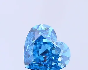1.01ct HEART Fancy Vivid Blue VS1 Coloured Lab diamond