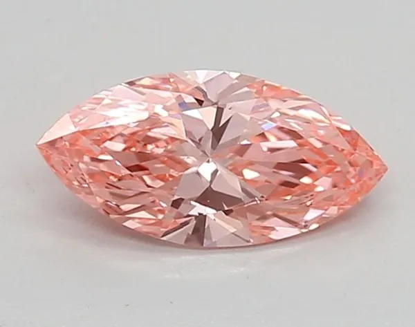 0.62ct MARQUISE Fancy Vivid Pink VS1 Coloured Lab diamond