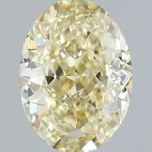 1.08ct OVAL Fancy Light Yellow VS1 Coloured Lab diamond