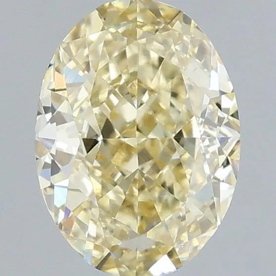 1.08ct OVAL Fancy Light Yellow VS1 Coloured Lab diamond