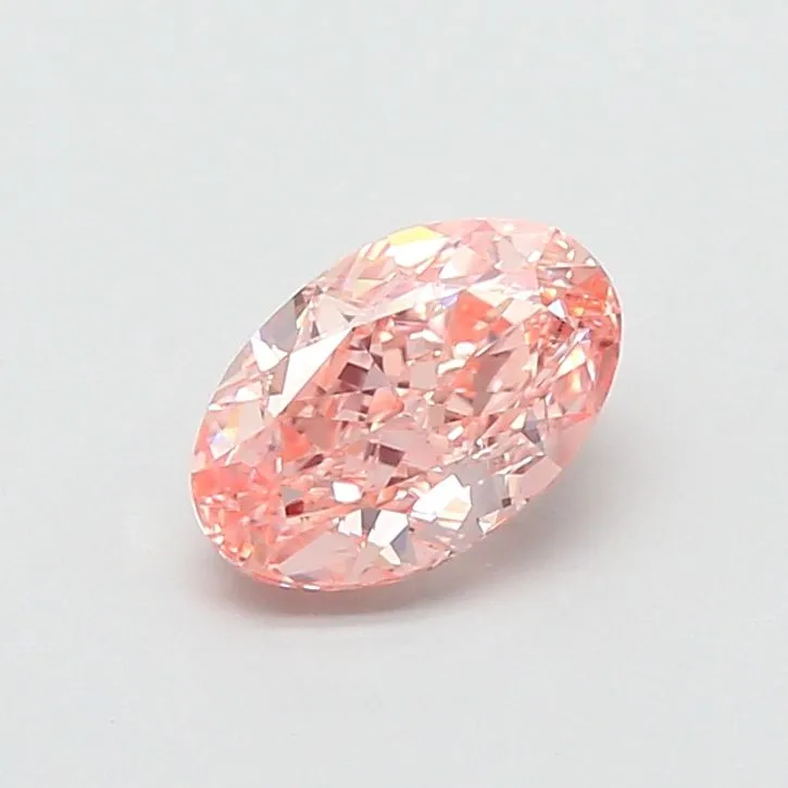 1.00ct OVAL Fancy Intense Pink VVS2 Coloured Lab diamond