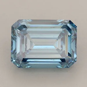 1.69ct EMERALD Fancy Vivid Blue VS1 Coloured Lab diamond