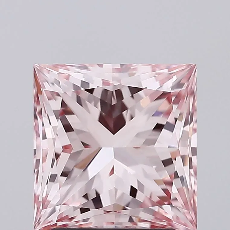 2.43ct PRINCESS Fancy Intense Pink VVS2 Coloured Lab diamond