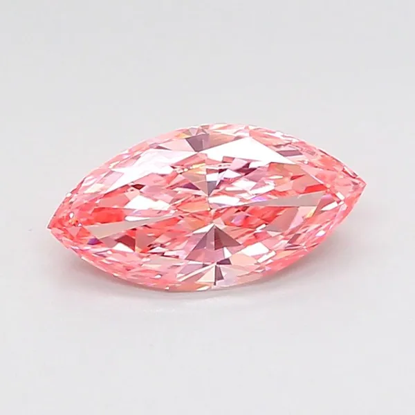 1.53ct MARQUISE Fancy Vivid Pink VVS2 Coloured Lab diamond