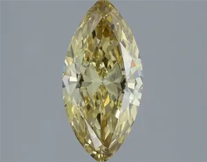 1.3ct MARQUISE Fancy Intense Yellow VS1 Coloured Lab diamond
