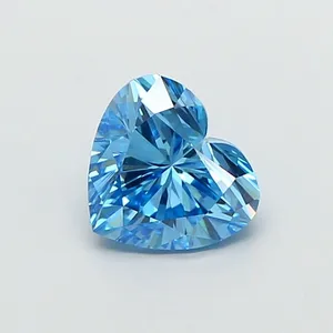1.01ct HEART Fancy Vivid Blue VVS2 Coloured Lab diamond