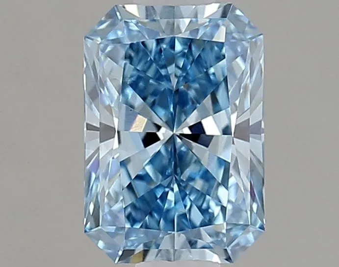 0.76ct RADIANT Fancy Vivid Blue VS1 Coloured Lab diamond