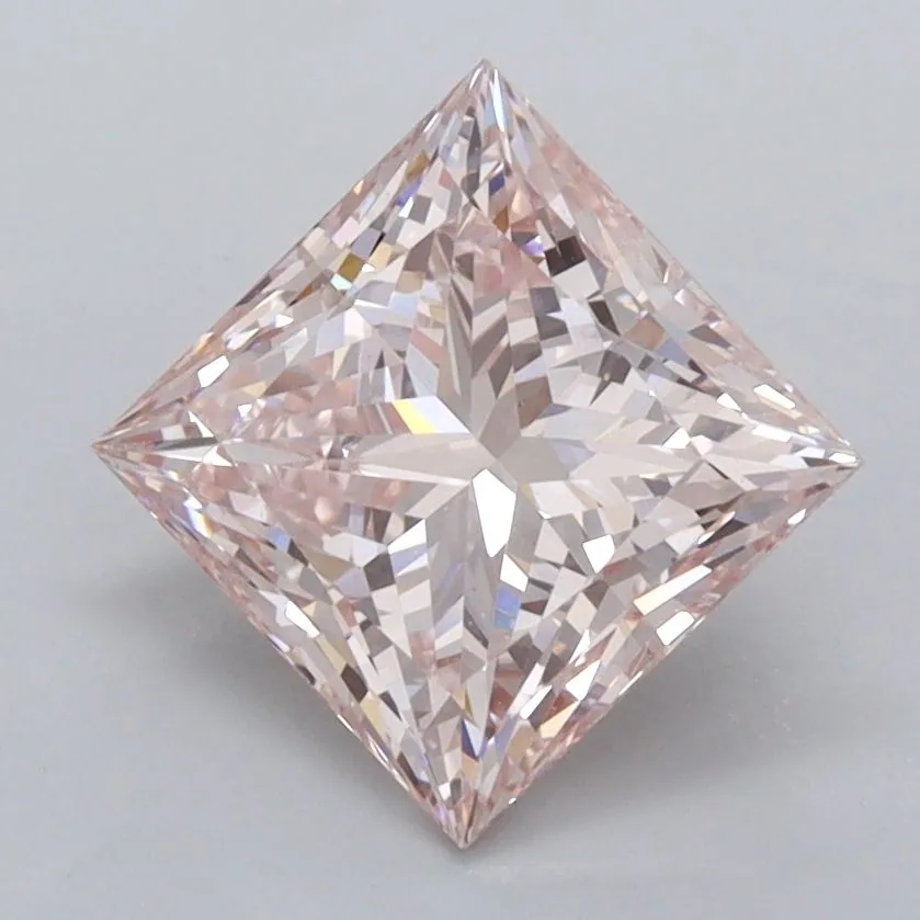 2.05ct PRINCESS Fancy Intense Pink VS1 Coloured Lab diamond