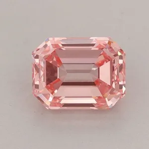 1.18ct EMERALD Fancy Vivid Pink SI1 Coloured Lab diamond