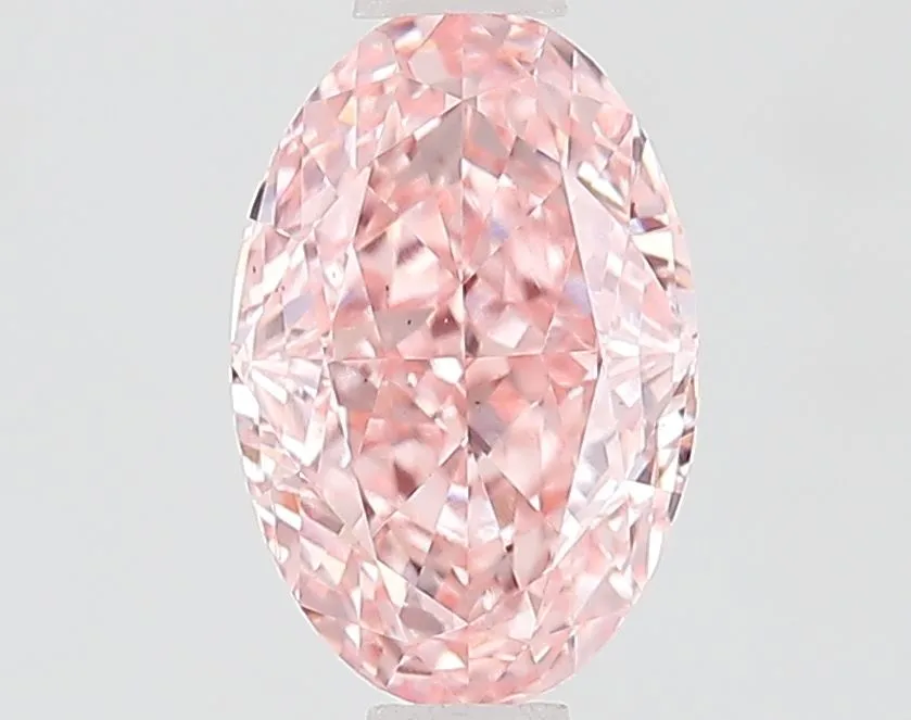 1.01ct OVAL Fancy Vivid Pink VS1 Coloured Lab diamond