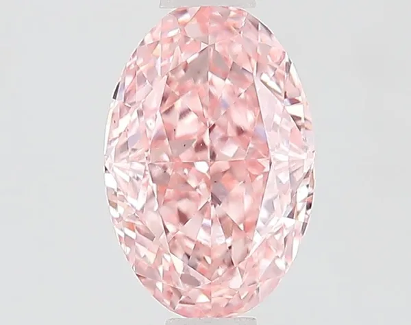 1.01ct OVAL Fancy Vivid Pink VS1 Coloured Lab diamond