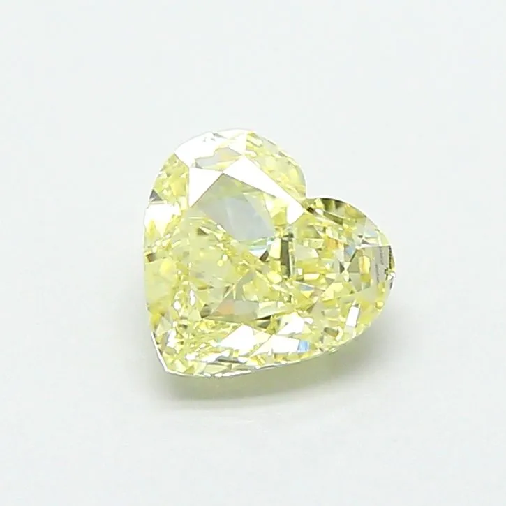 1.02ct HEART Fancy Yellow VVS2 Coloured Lab diamond