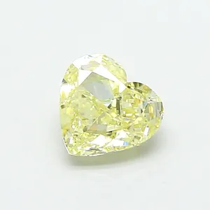 1.02ct HEART Fancy Yellow VVS2 Coloured Lab diamond