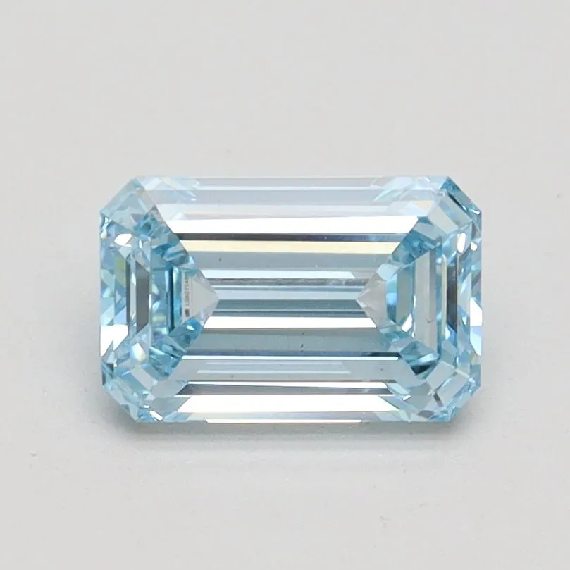 1.05ct EMERALD Fancy Intense Blue VS1 Coloured Lab diamond