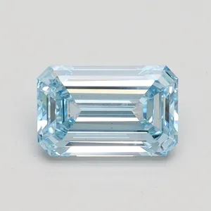 1.05ct EMERALD Fancy Intense Blue VS1 Coloured Lab diamond