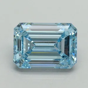 1.36ct EMERALD Fancy Intense Blue VS1 Coloured Lab diamond