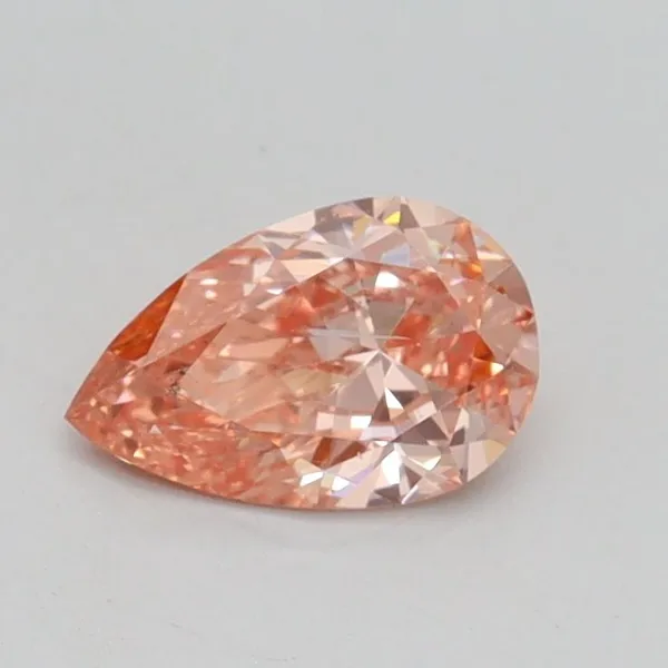 0.52ct PEAR Fancy Intense Pink SI2 Coloured Lab diamond