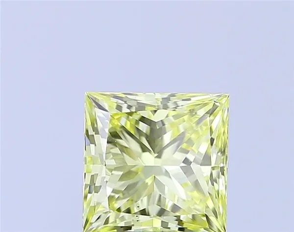 1ct PRINCESS Fancy Yellow VS2 Coloured Lab diamond