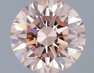 0.81ct ROUND Fancy Vivid Pink VS1 Coloured Lab diamond