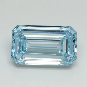 1.09ct EMERALD Fancy Intense Blue VS1 Coloured Lab diamond