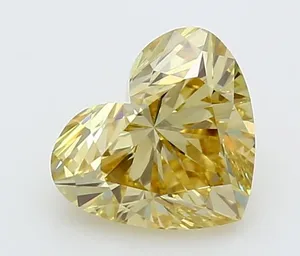 1.5ct HEART Fancy Intense Yellow VVS2 Coloured Lab diamond