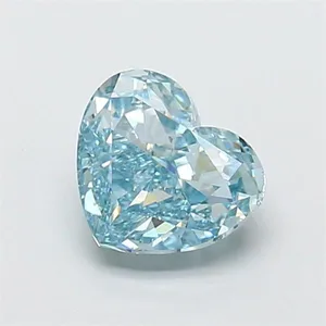 1.55ct HEART Fancy Vivid Blue VS1 Coloured Lab diamond