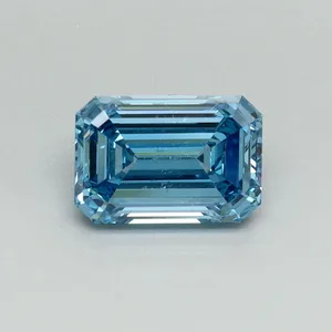 1.27ct EMERALD Fancy Vivid Blue VS1 Coloured Lab diamond