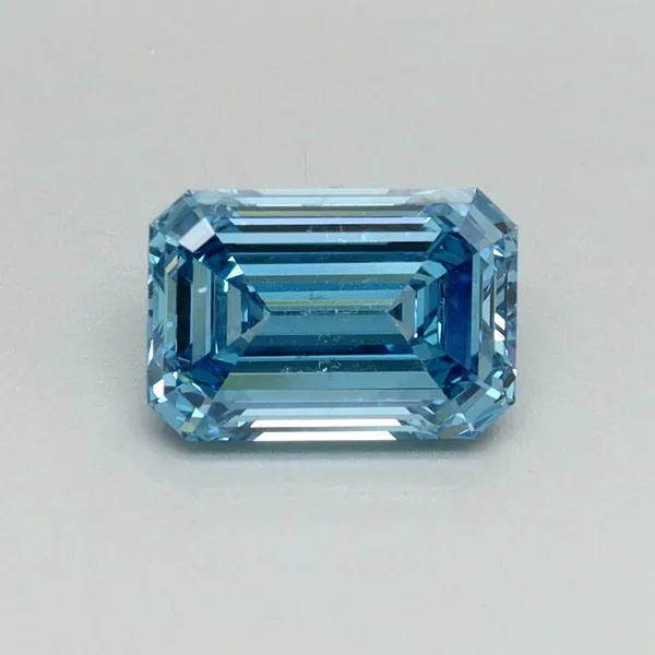 1.27ct EMERALD Fancy Vivid Blue VS1 Coloured Lab diamond