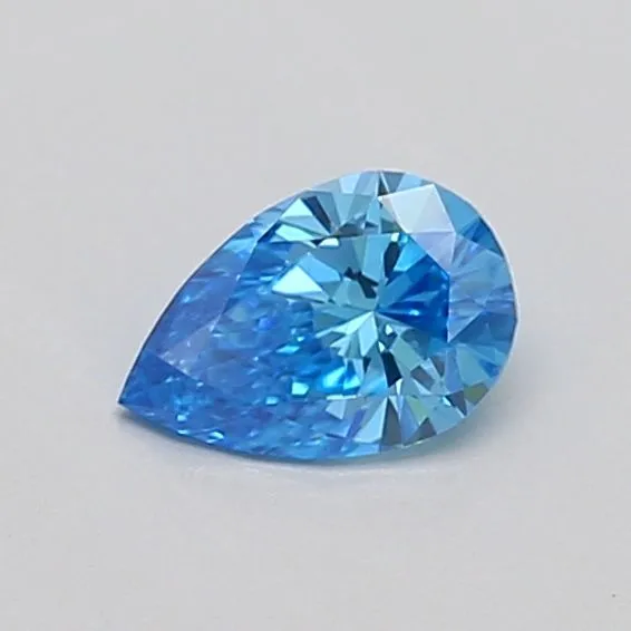 0.34ct PEAR Fancy Vivid Blue VVS2 Coloured Lab diamond