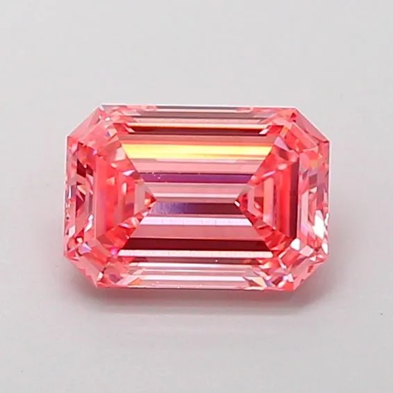 1.19ct EMERALD Fancy Vivid Pink VS1 Coloured Lab diamond
